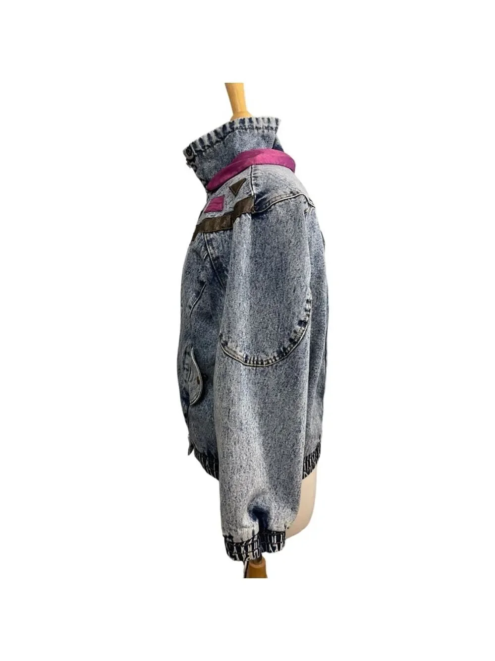 Women’s Vintage Faded Glory Denim Jacket, Size‎ L, Blue & Purple